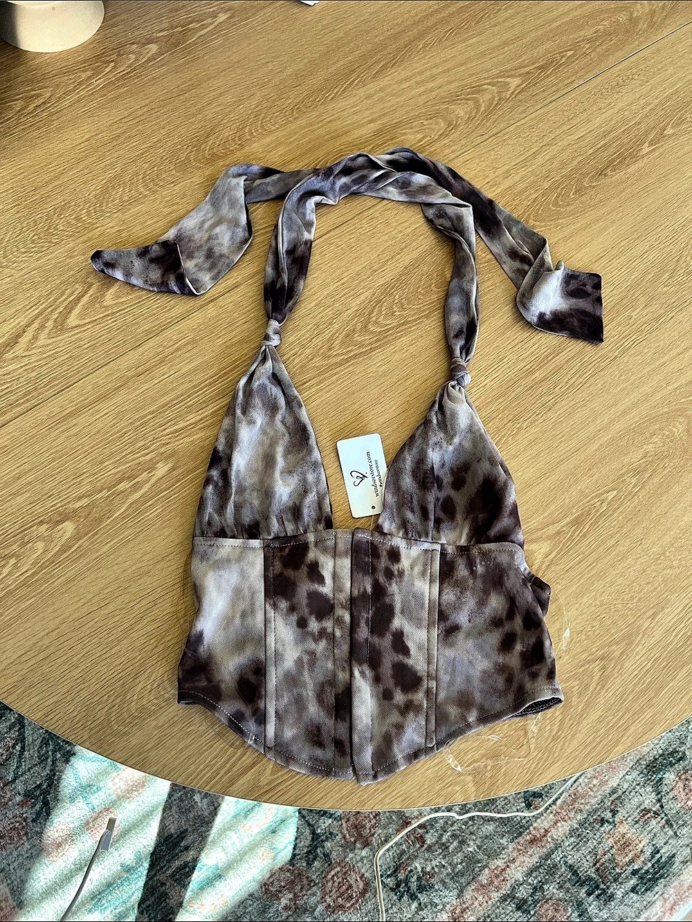 Windsor Animal Print Halter Corset Crop Top